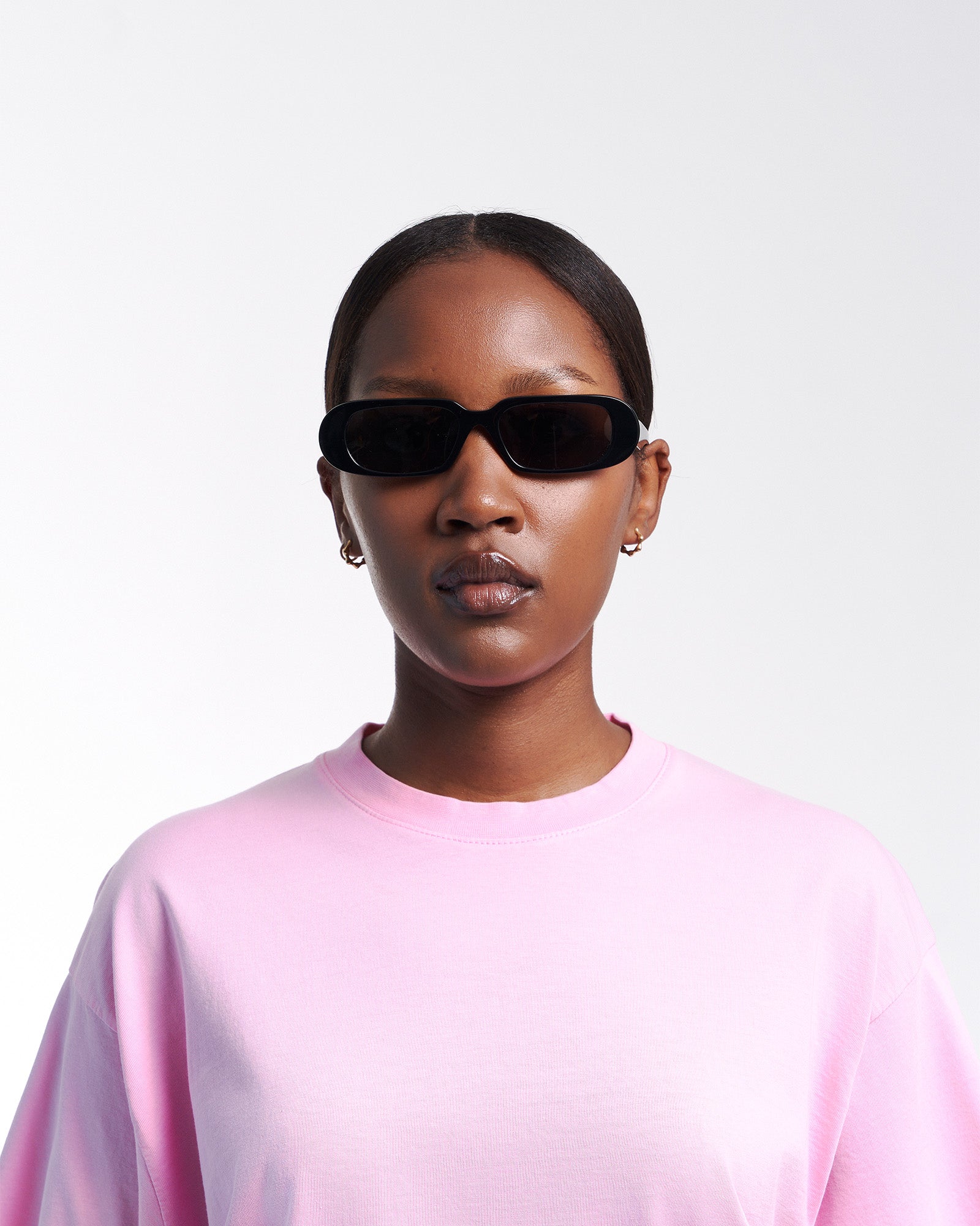 Sunglass 09 - Deep Black Solid - Orange