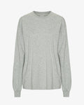 Oversized Organic LS T-Shirt - Heather Grey