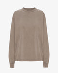 Oversized Organic LS T-Shirt - Faded Khaki
