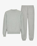 Organic Relaxed Sweatsuit - Heather Grey