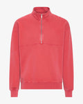 Organic Quarter Zip - Faded Red