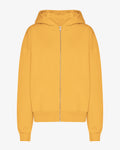 Organic Oversized Zip Hood - Burned Yellow