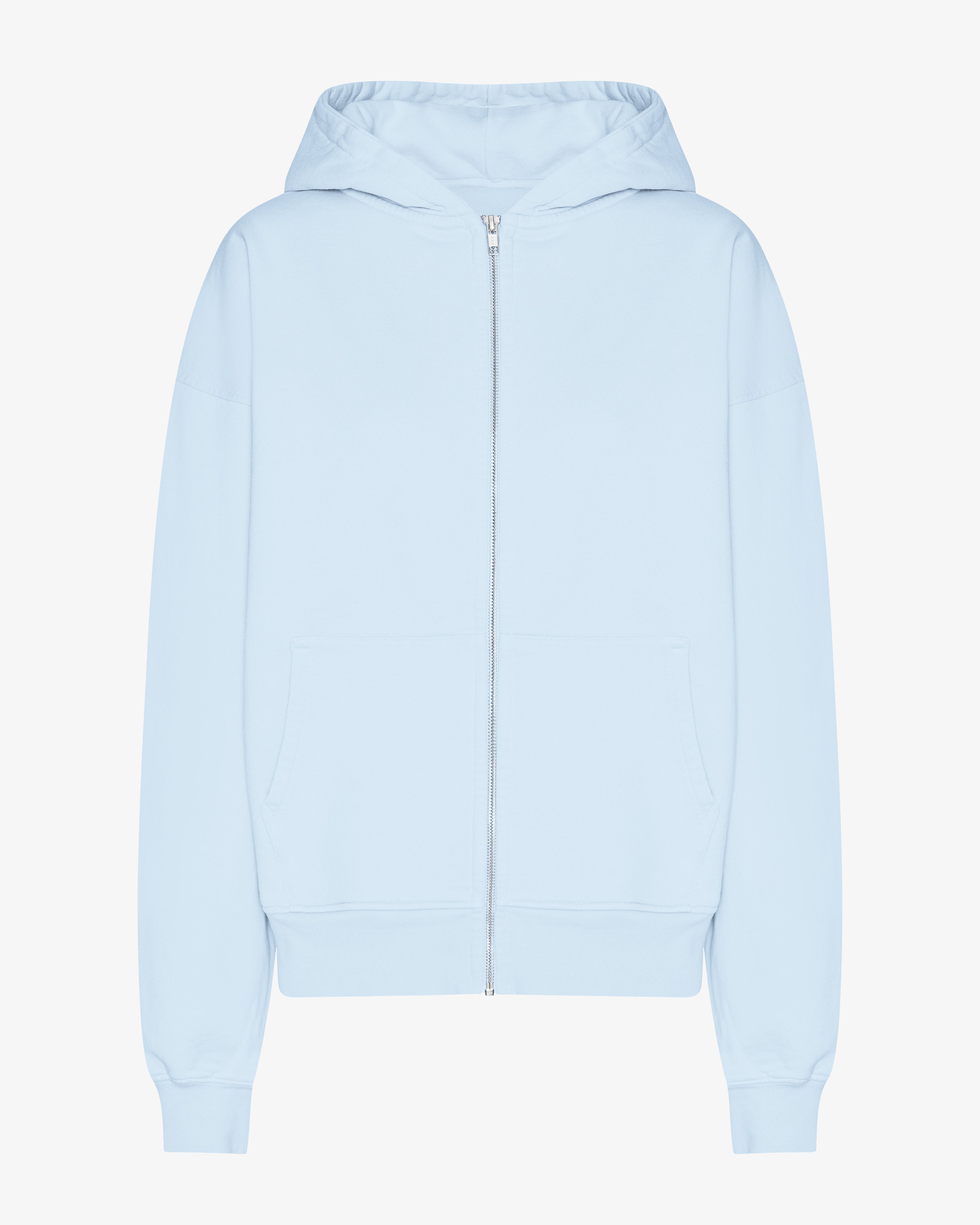 Organic Oversized Zip Hood - Polar Blue