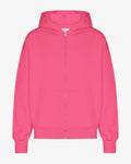 Organic Oversized Zip Hood - Bubblegum Pink