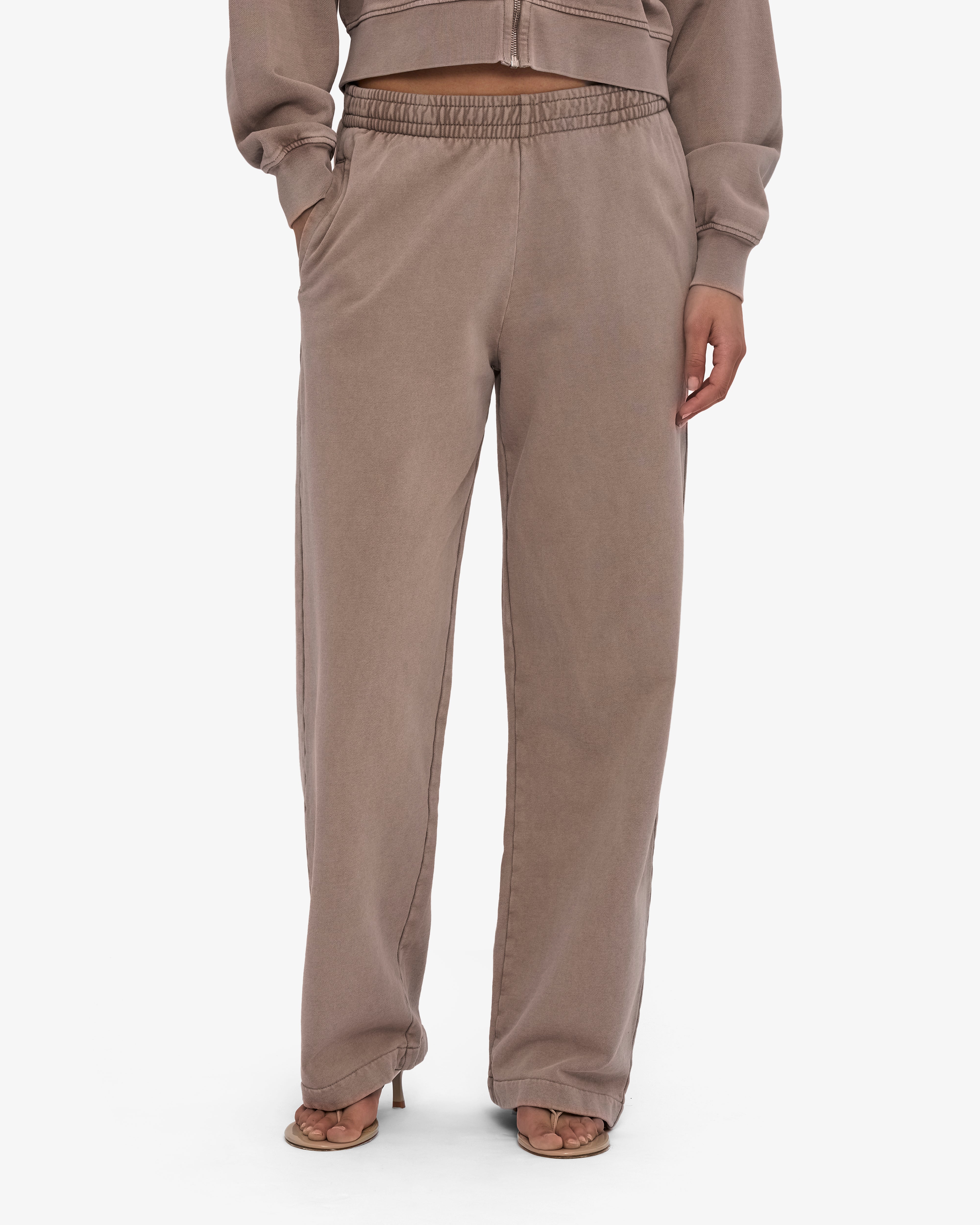 Organic Straight Leg Sweatpants - Faded Khaki