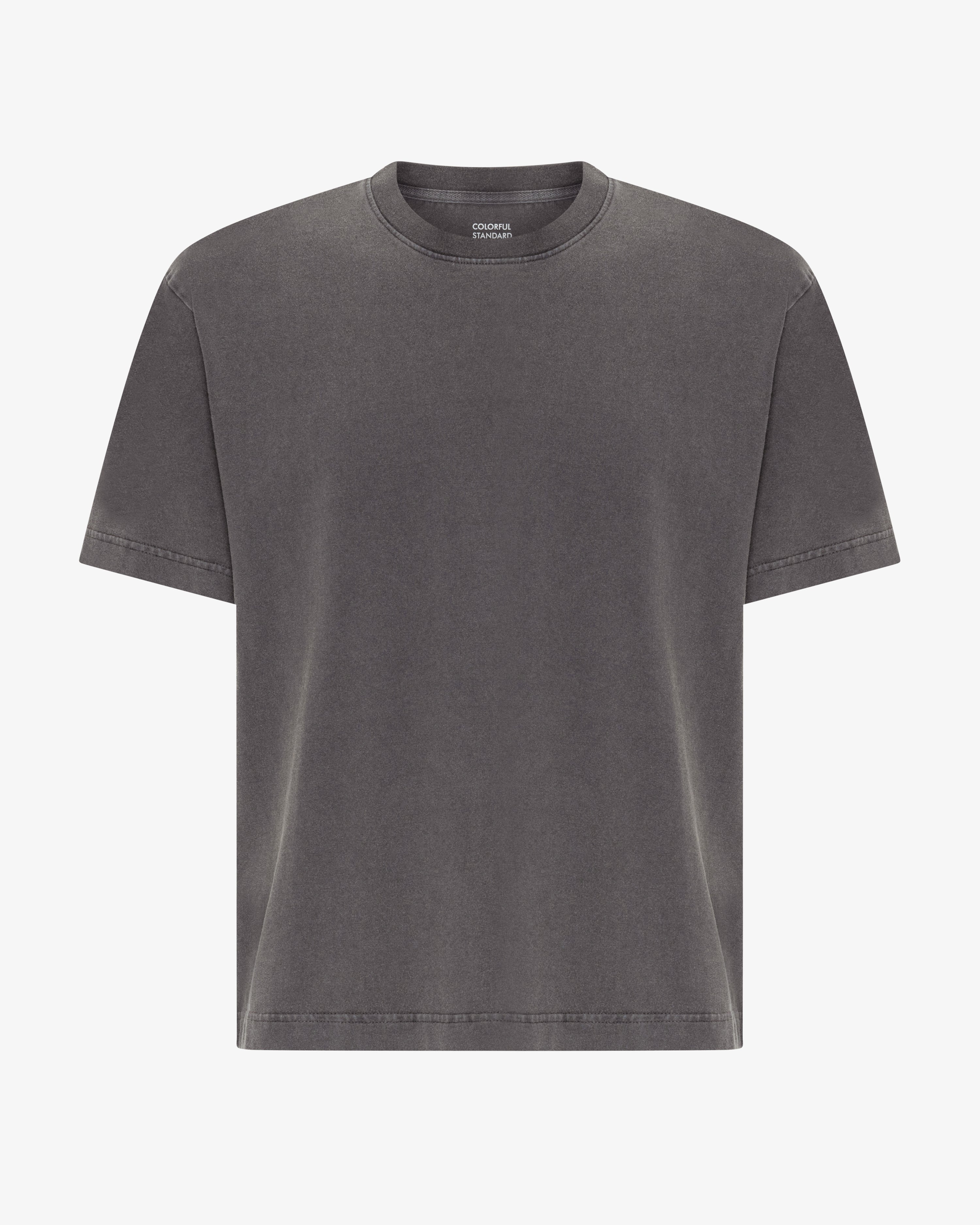 Heavy Organic Boxy Tee - Faded Black