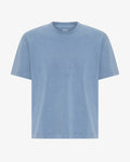 Heavy Organic Boxy Tee - Faded Indigo
