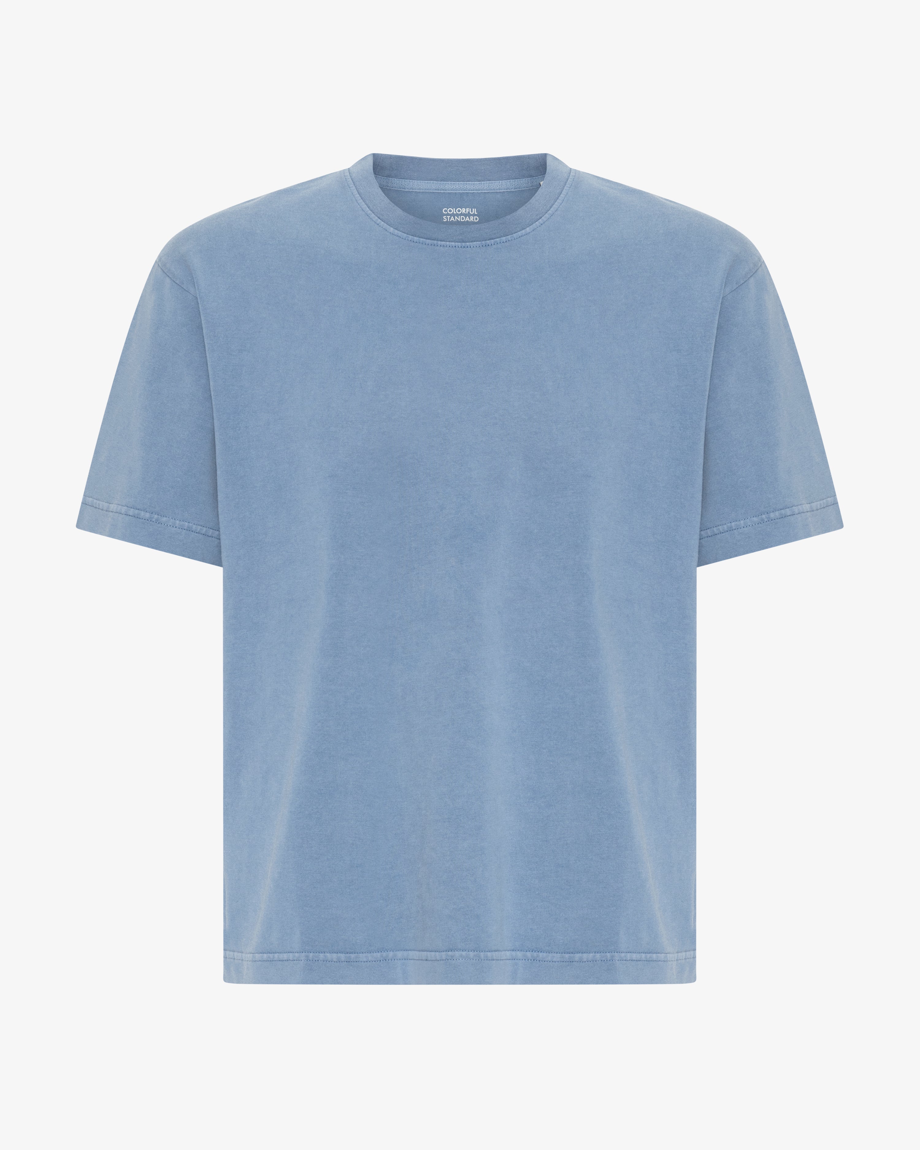 Heavy Organic Boxy Tee - Faded Indigo
