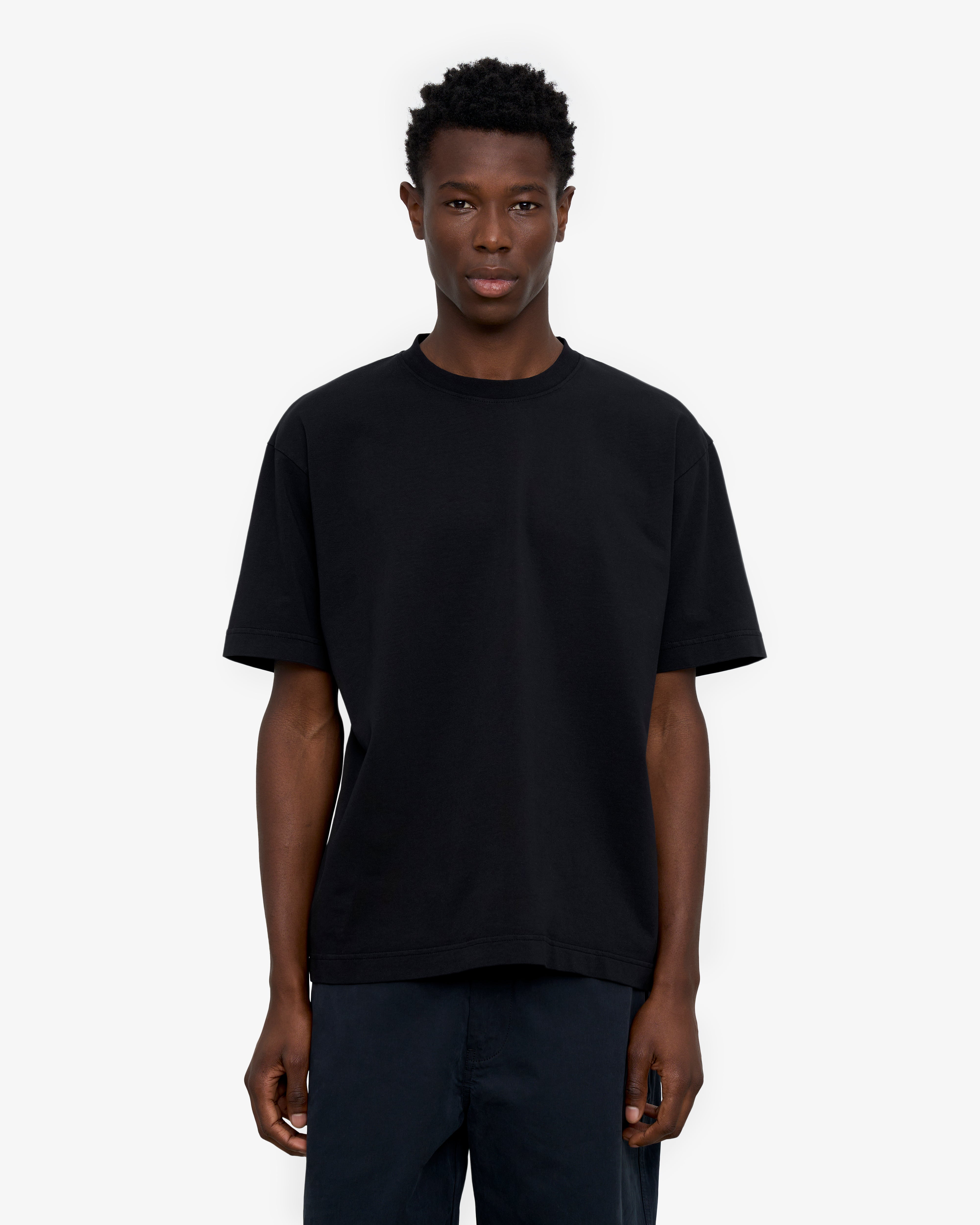 Heavy Organic Boxy Tee - Deep Black