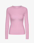 Women Organic Rib LS T-Shirt - Cherry Blossom