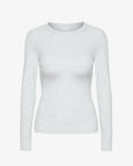 Women Organic Rib LS T-Shirt - Snow Melange