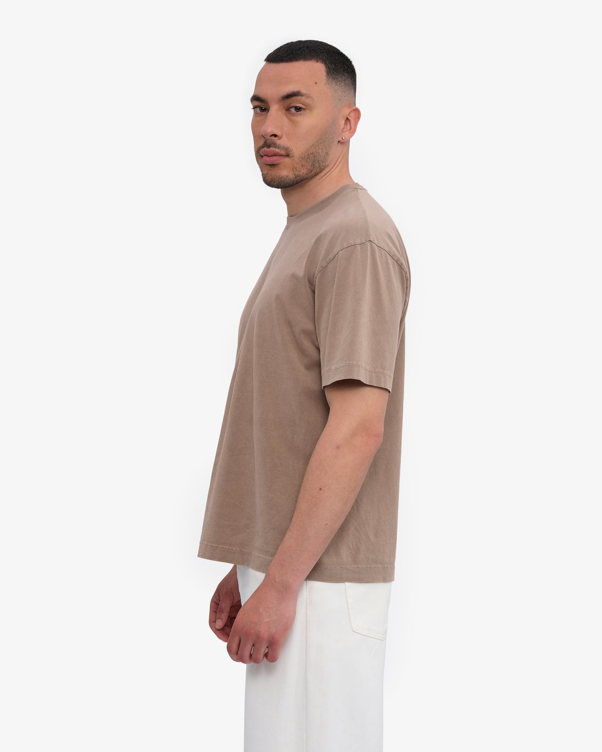 Heavy Organic Boxy Tee - Faded Khaki