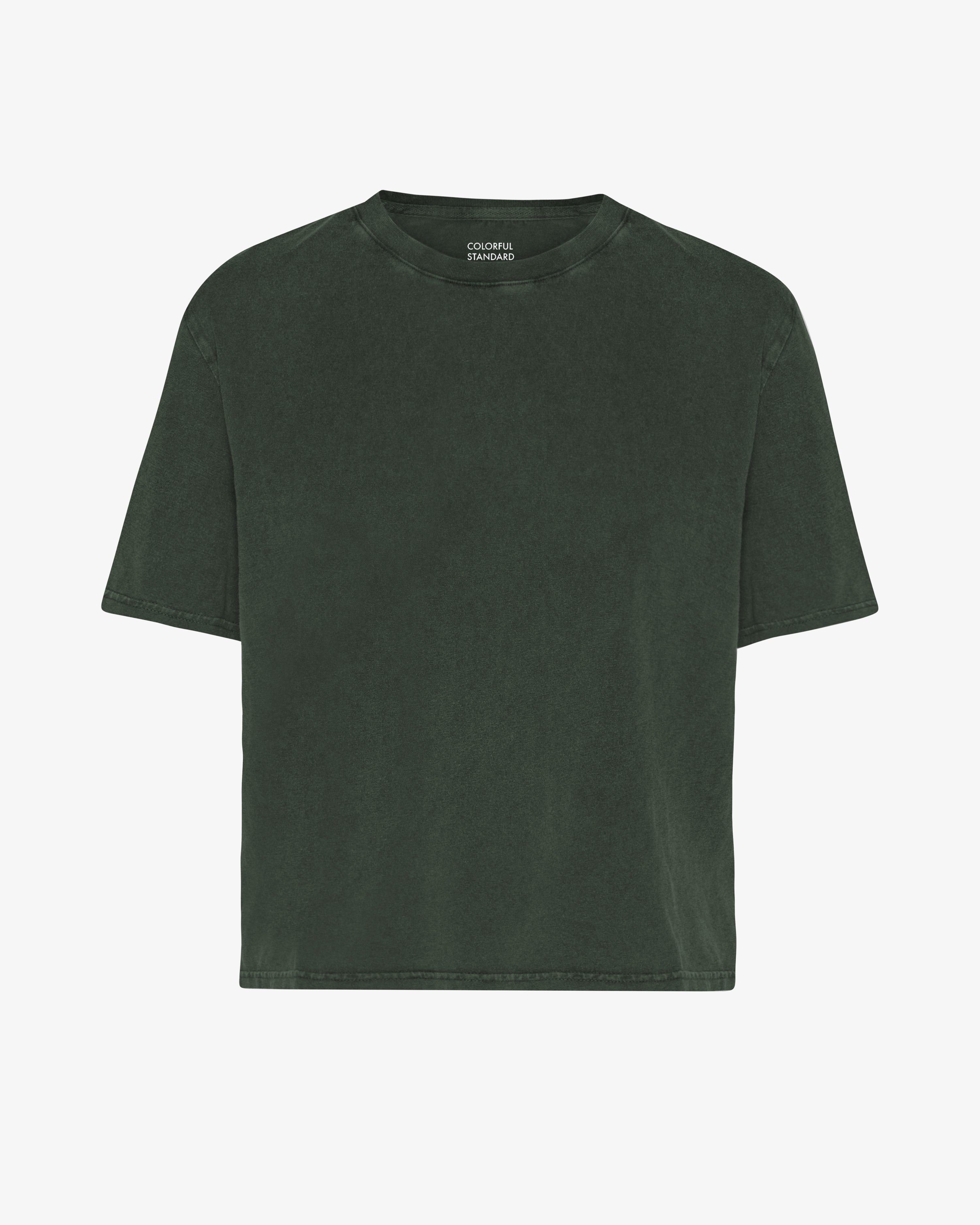 Organic Boxy Crop Tee - Midnight Forest