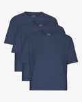 Organic Boxy Crop Tee - Petrol Blue (3-Pack)