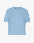 Organic Boxy Crop Tee - Seaside Blue