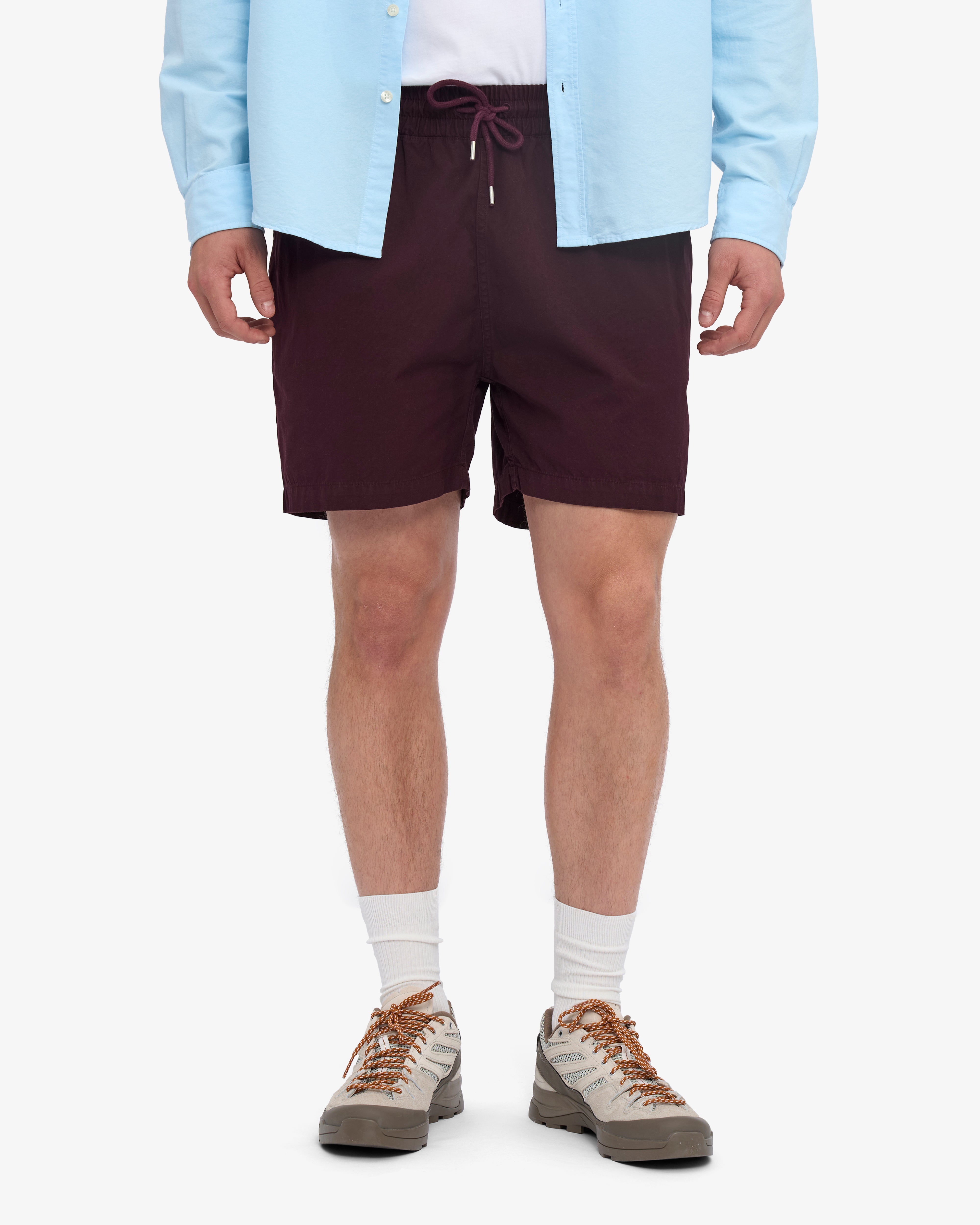 Organic Twill Shorts - Oxblood Red