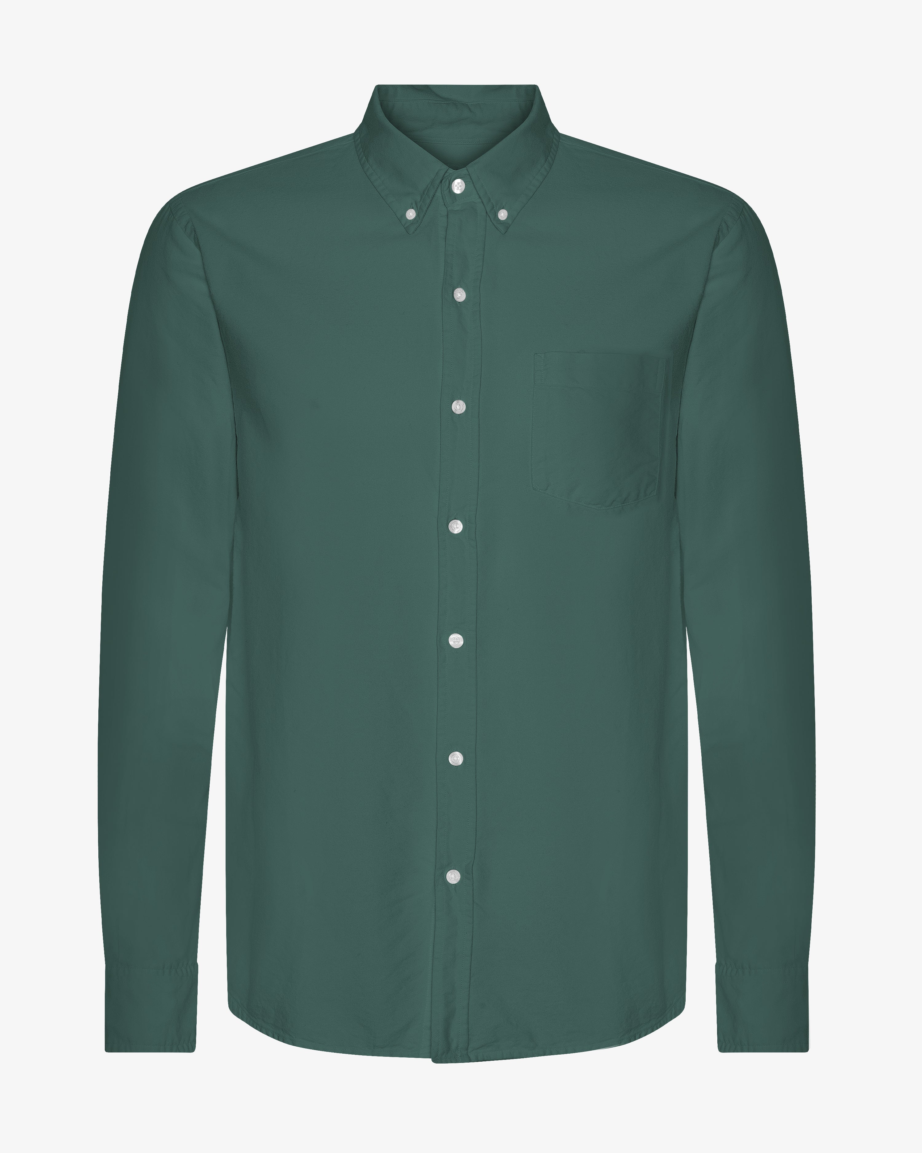 Organic Button Down Shirt - Emerald Green