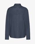 Organic Oversized Shirt - Petrol Blue