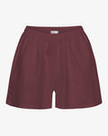 Linen Shorts - Oxblood Red