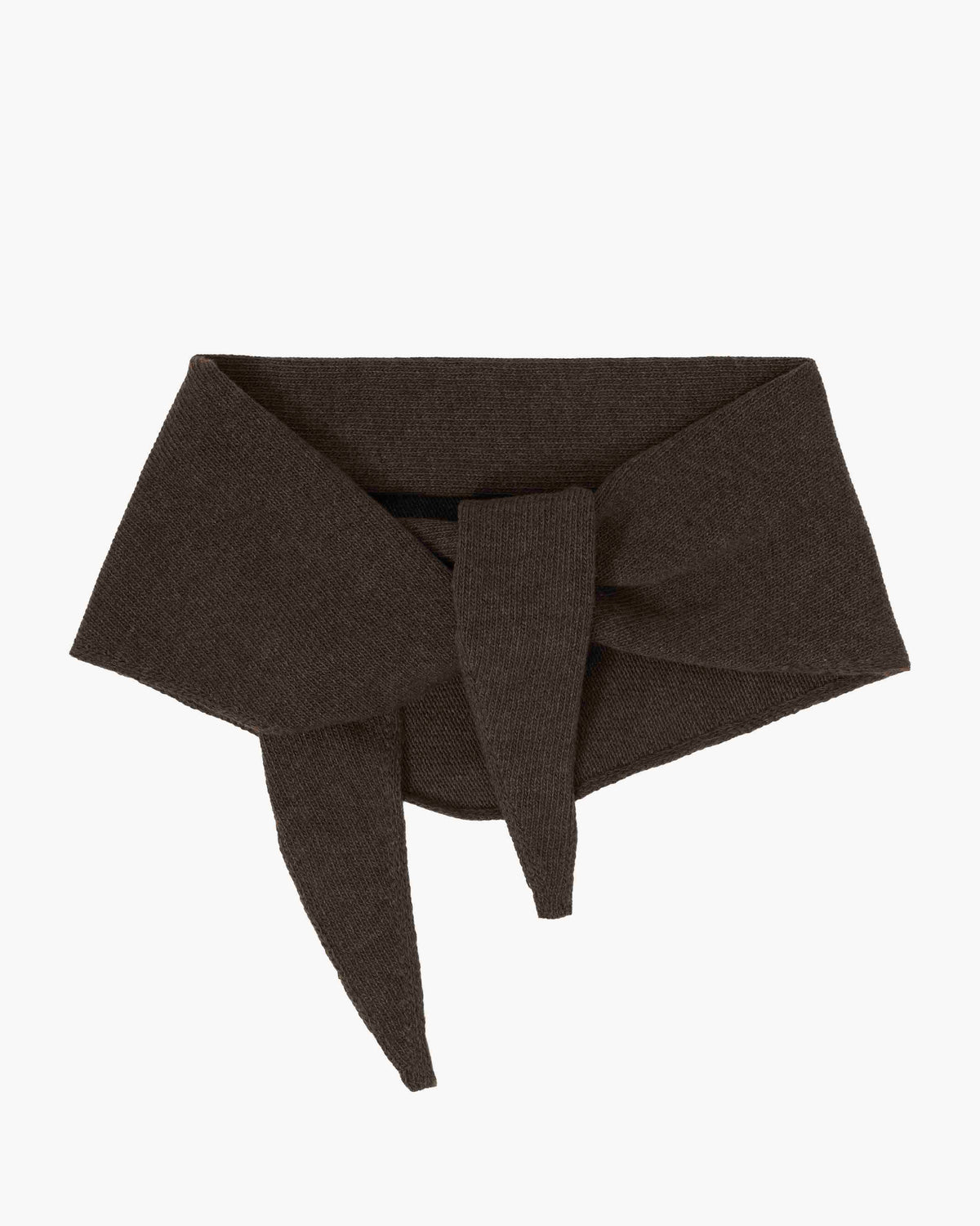 Cashmere Triangle Scarf - Coffee Brown