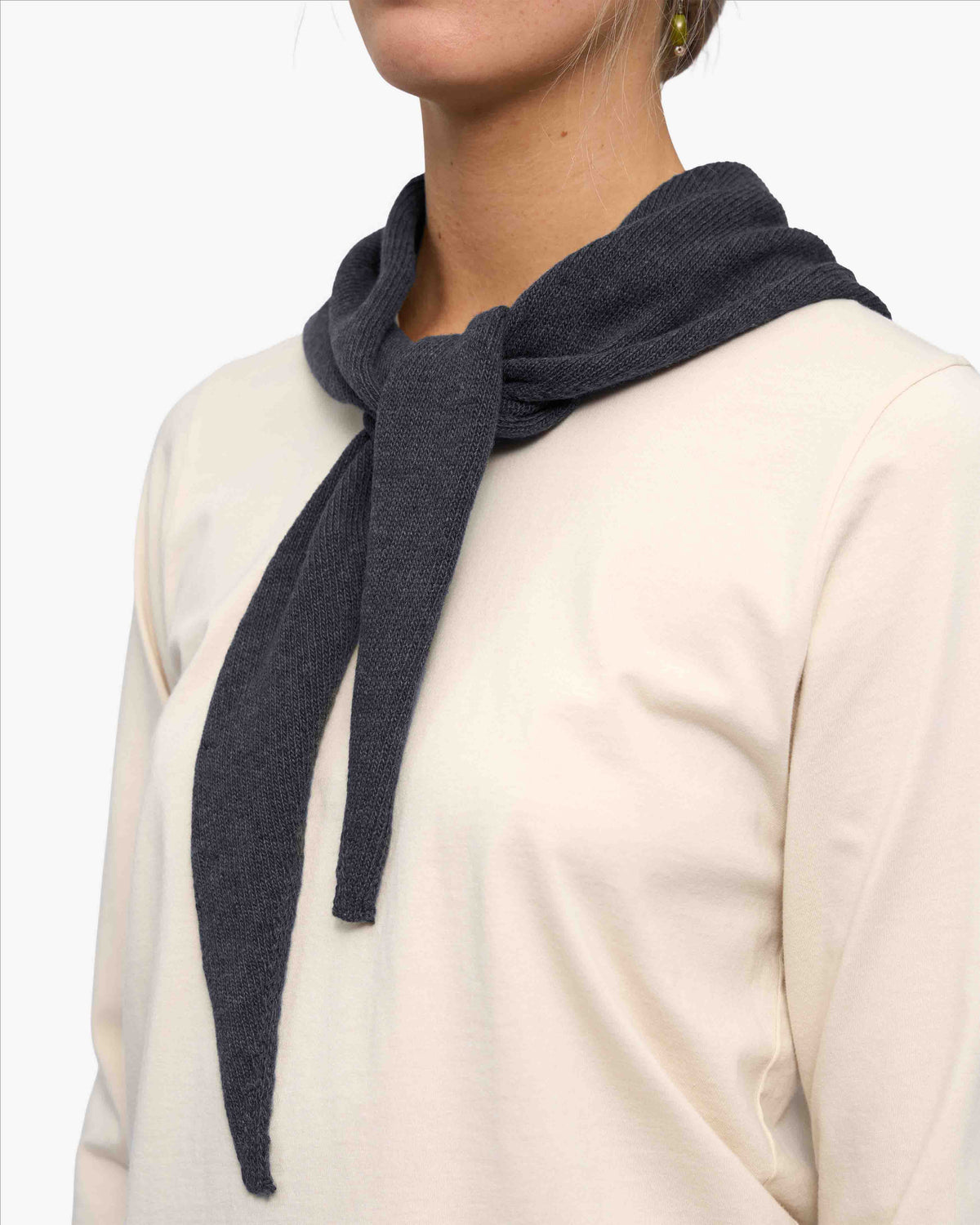 Cashmere Triangle Scarf - Lava Grey