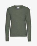 Women Light Merino Wool Crew - Dusty Olive