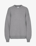 Oversized Merino Wool Crew - Heather Grey