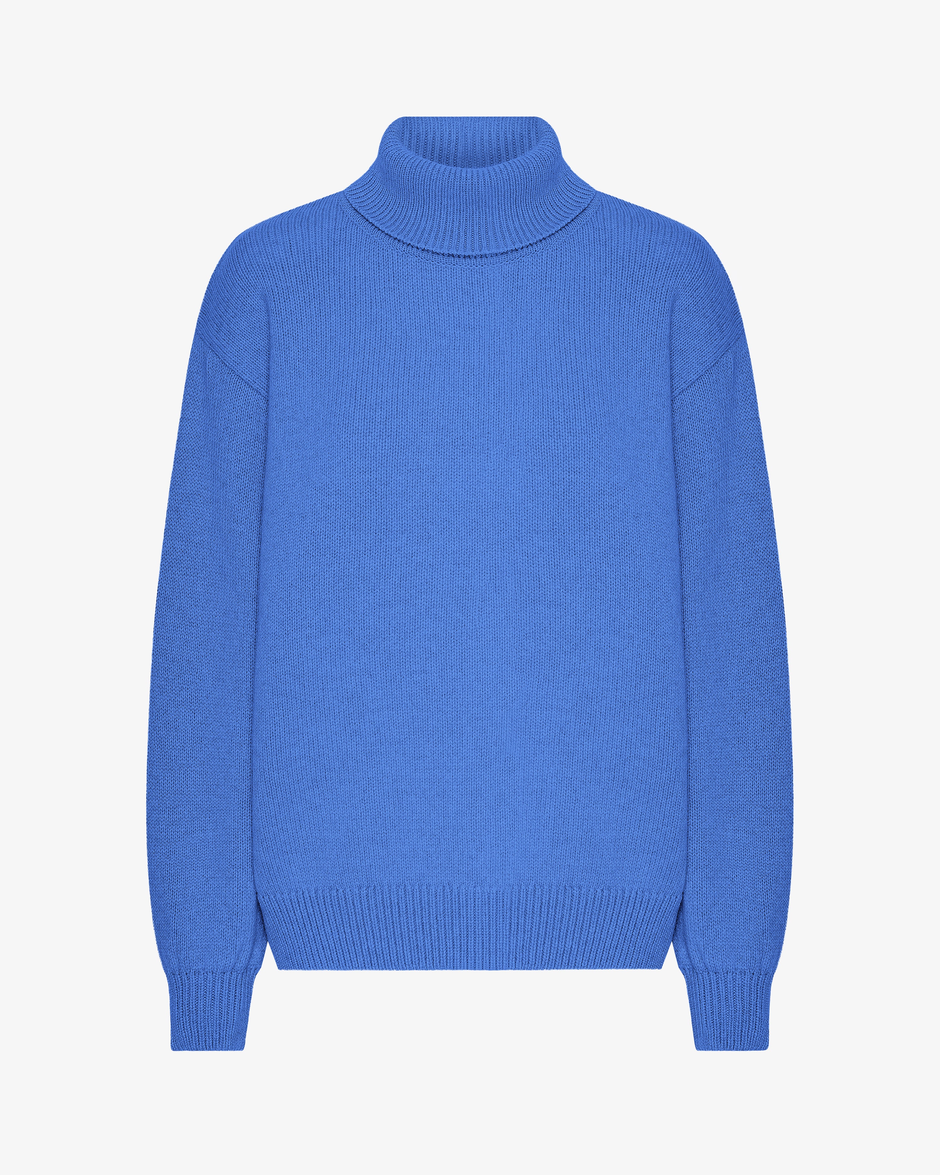 Merino Wool Turtleneck - Pacific Blue