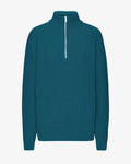Merino Quarter Zip - Ocean Green