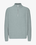 Merino Quarter Zip - Steel Blue