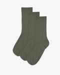 Women Classic Organic Sock - Dusty Olive (3-Pack)