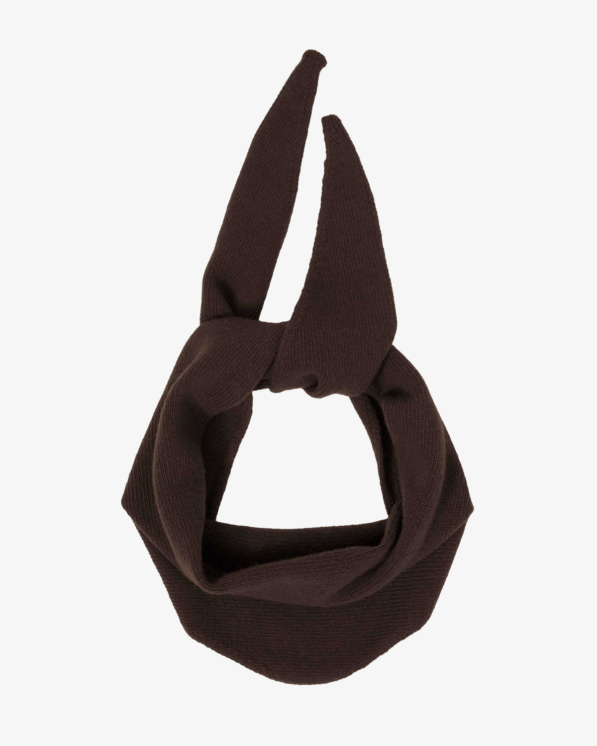 Merino Wool Triangle Scarf - Coffee Brown