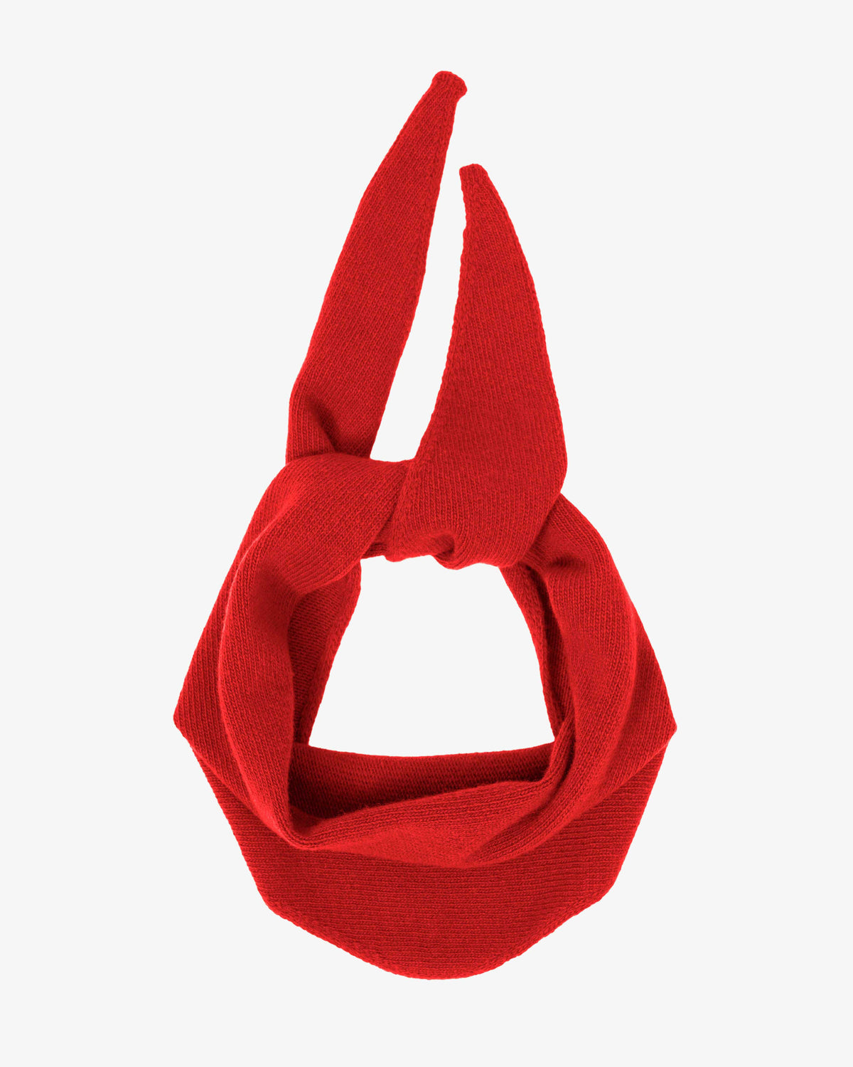 Merino Wool Triangle Scarf - Red Tangerine