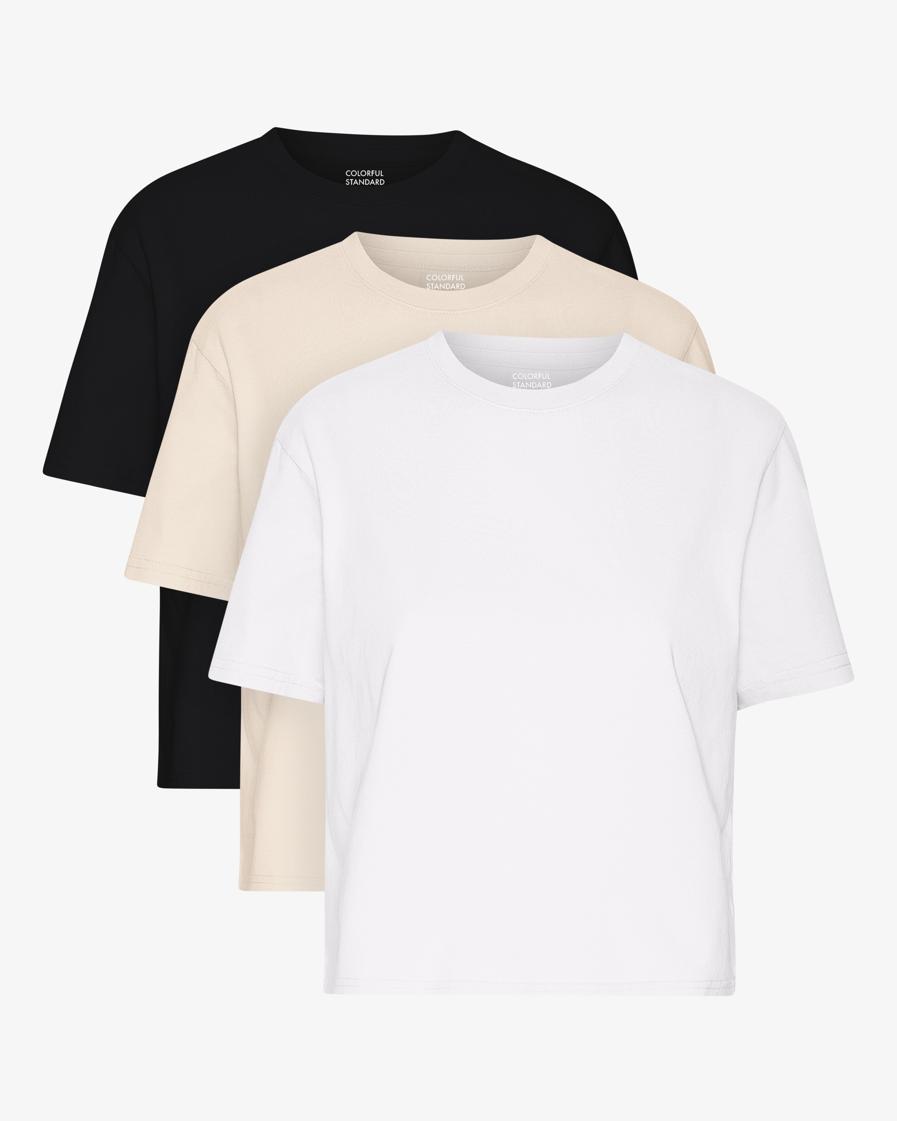 Organic Boxy Crop Tee - Mixed 03 (3-Pack)