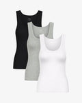 Women Organic Rib Tank Top - Mixed 01 (3-Pack)
