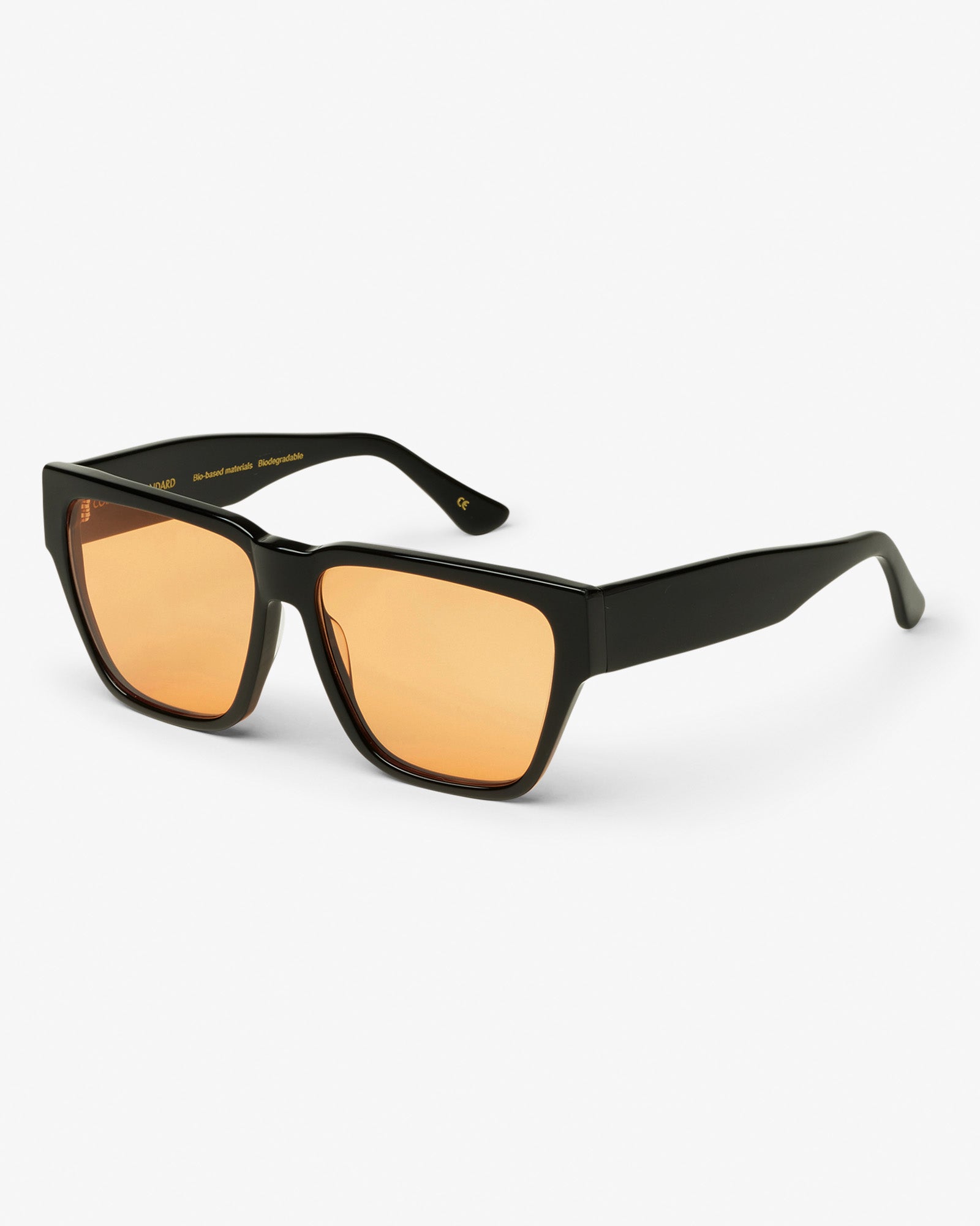 Colorful Standard Sunglass 11 Sunglasses Deep Black Solid / Orange