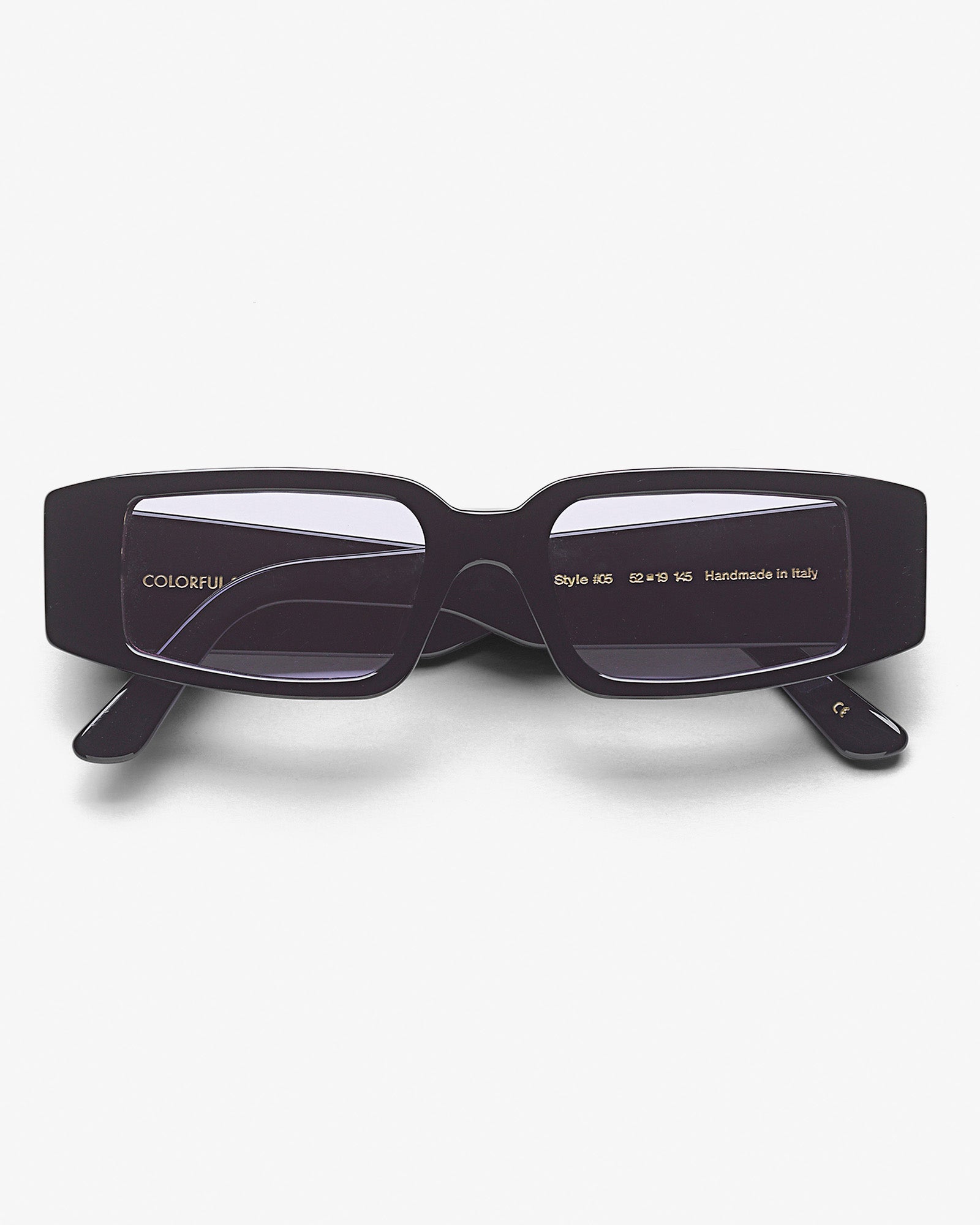 Sunglass 05 - Deep Black Solid - Lavender
