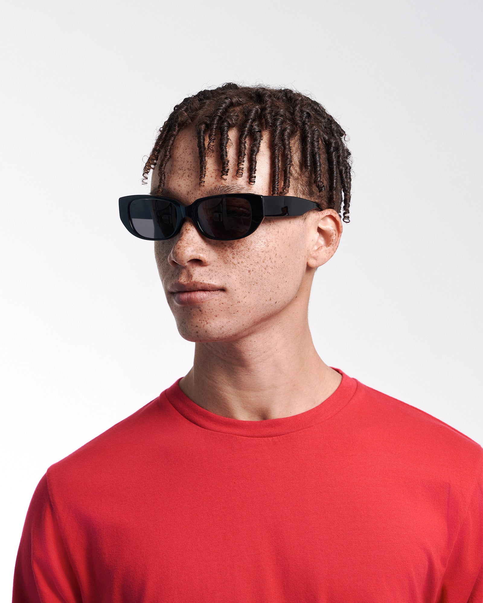 Sunglass 10 - Deep Black Solid - Orange