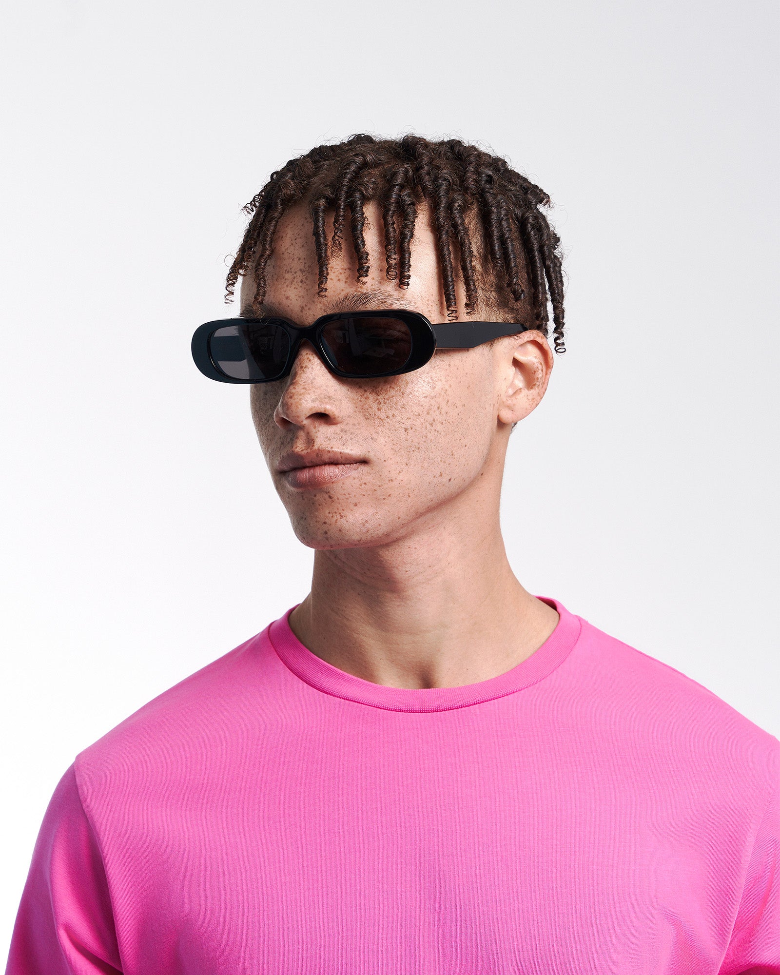 Sunglass 09 - Deep Black Solid - Orange