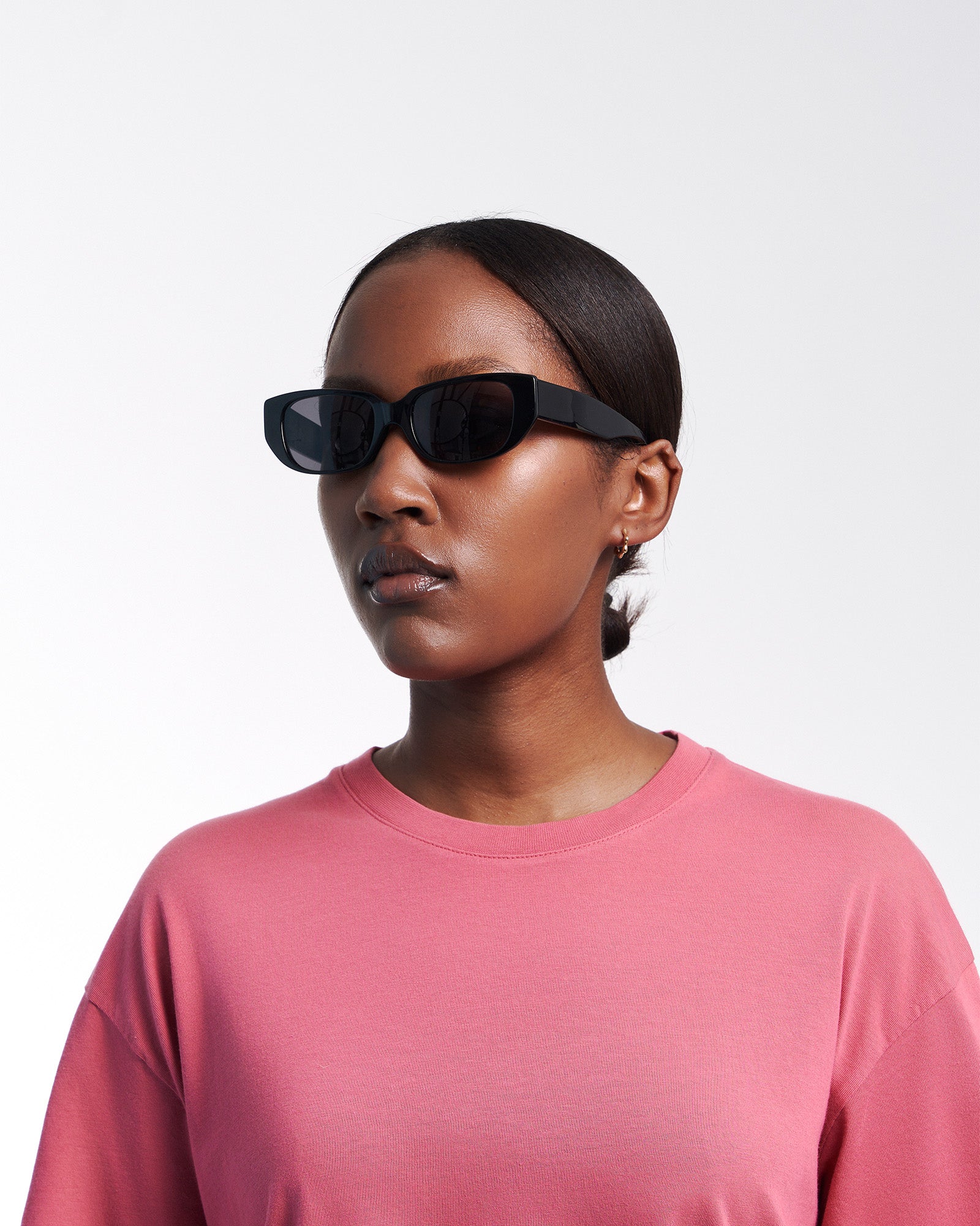 Sunglass 10 - Deep Black Solid - Orange