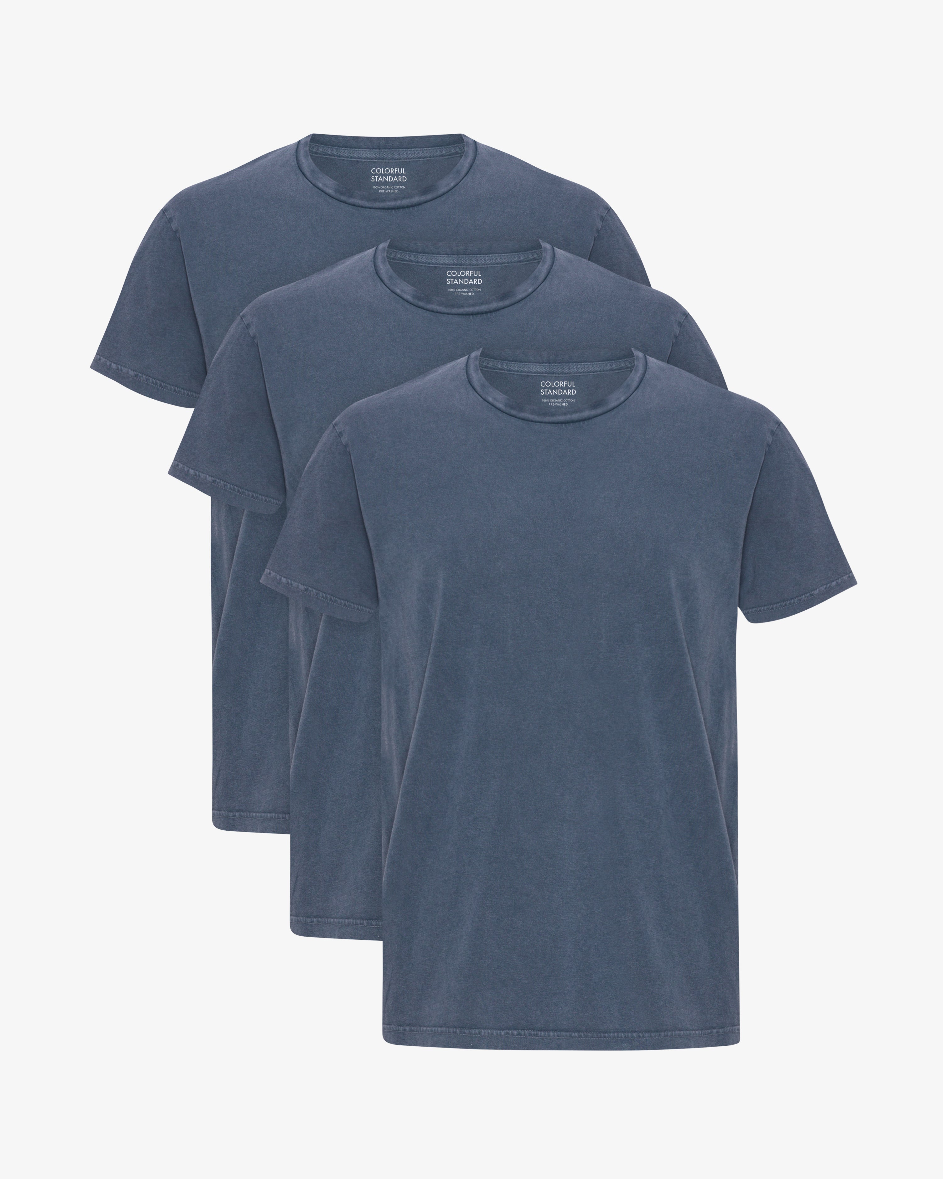 Classic Organic Tee - Neptune Blue (3-Pack)