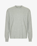 Oversized Organic LS T-Shirt - Heather Grey