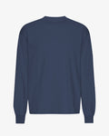 Oversized Organic LS T-Shirt - Petrol Blue