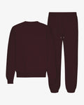 Organic Relaxed Sweatsuit - Oxblood Red