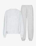 Organic Relaxed Sweatsuit - Snow Melange