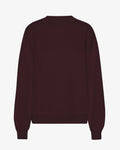 Organic Oversized Crew - Oxblood Red
