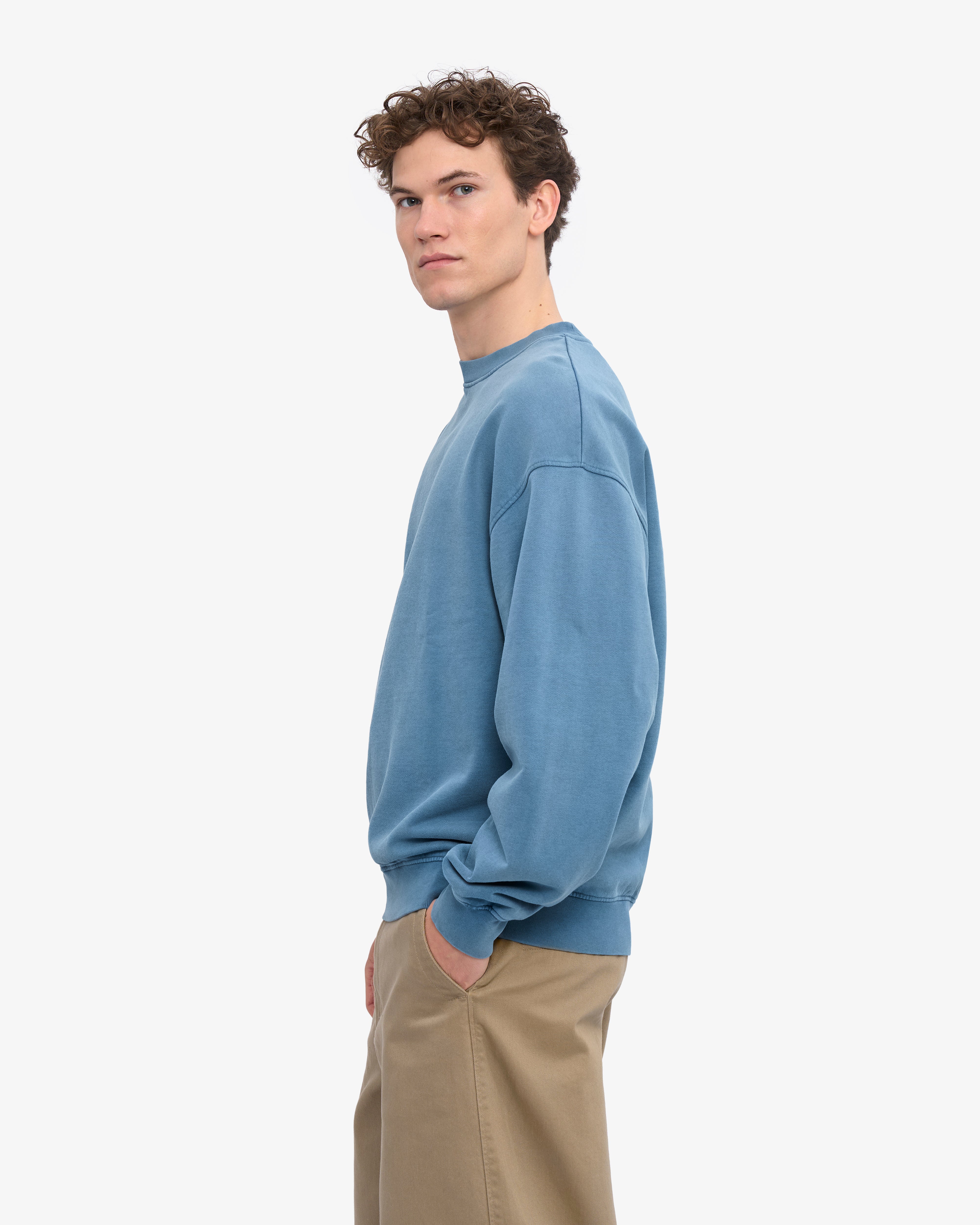 Organic Oversized Crew - Faded Indigo