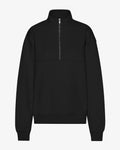 Organic Quarter Zip - Deep Black