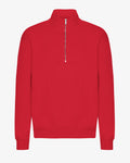 Organic Quarter Zip - Scarlet Red