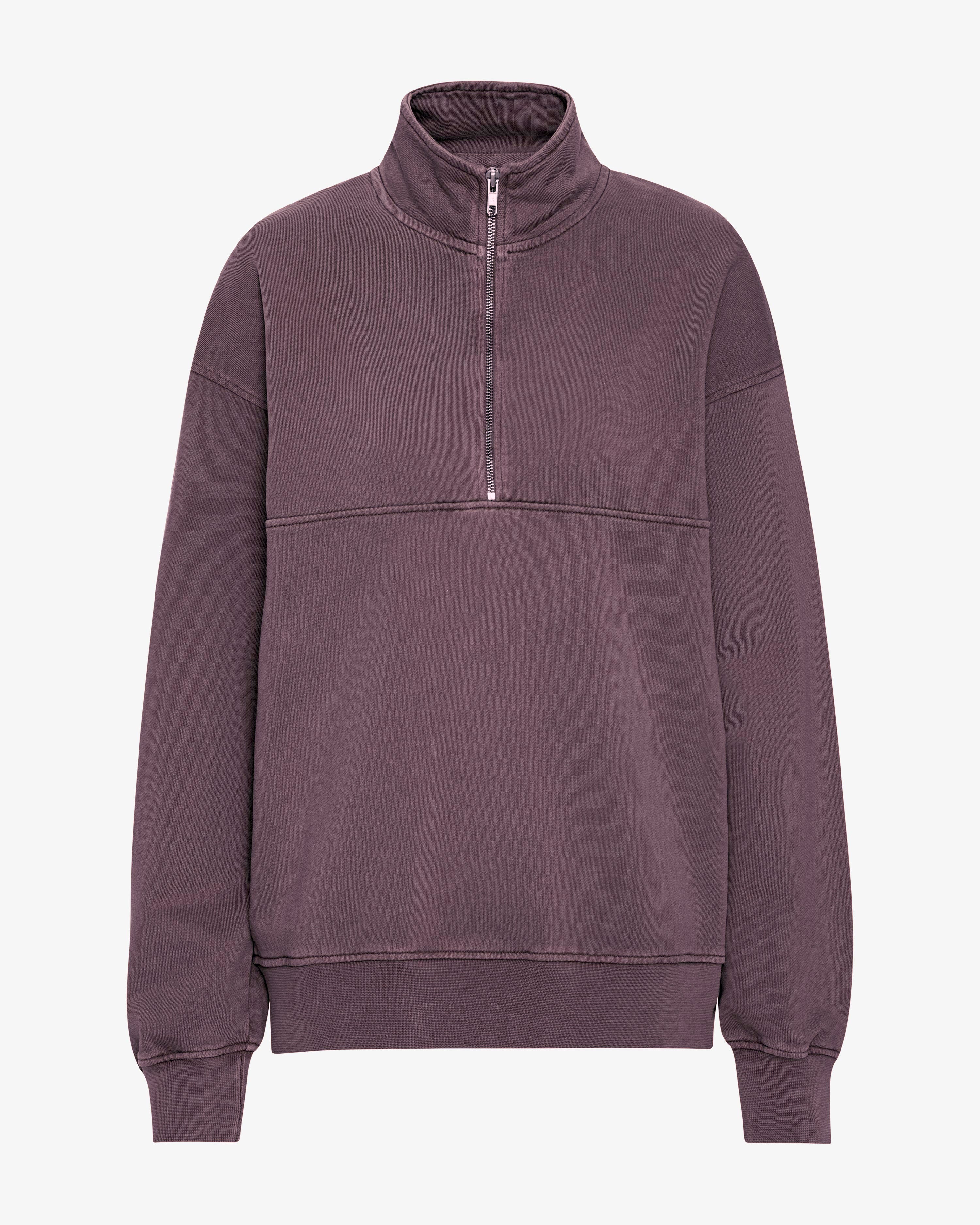 Organic Quarter Zip - Faded Grape